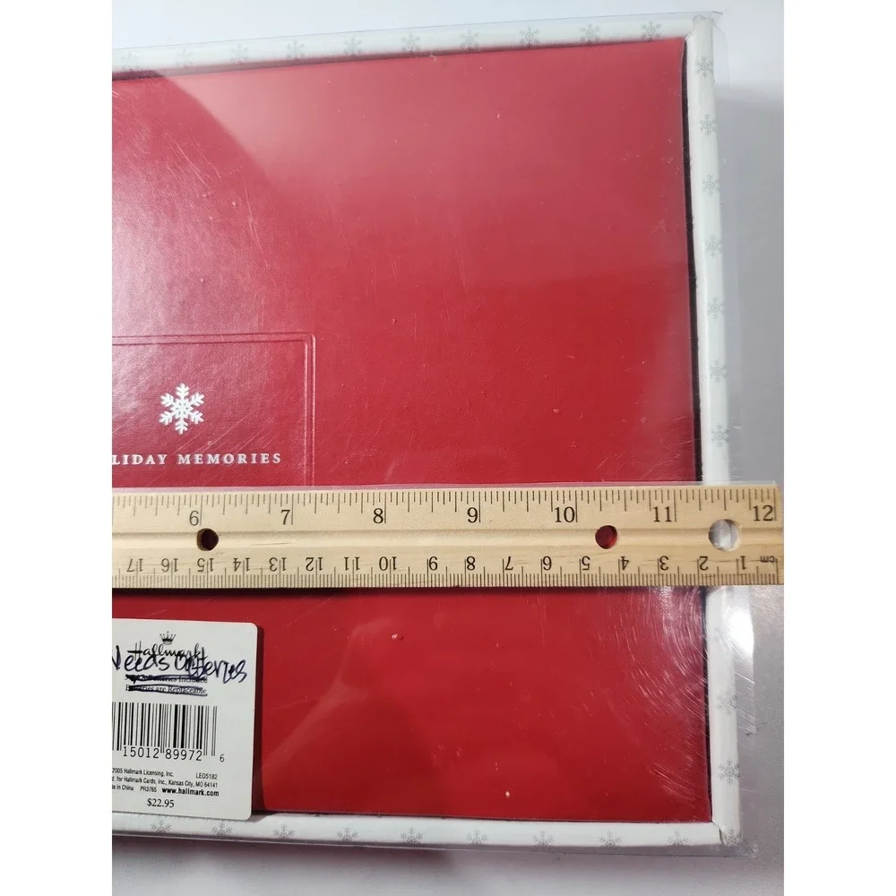 Hallmark Recordable Holiday Memory Album Red Christmas Photo Book 10 Buttons